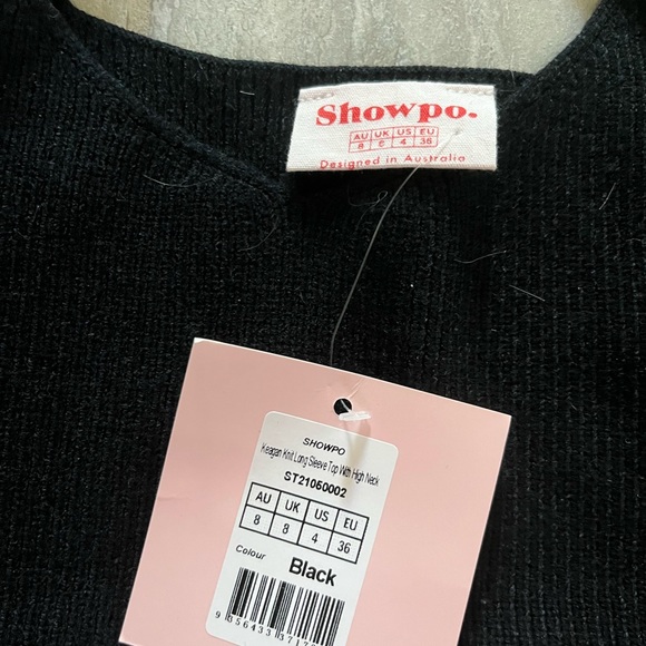 Showpo Keagan Knit Long Sleeve Top with High Neck ✨ - Picture 4 of 7